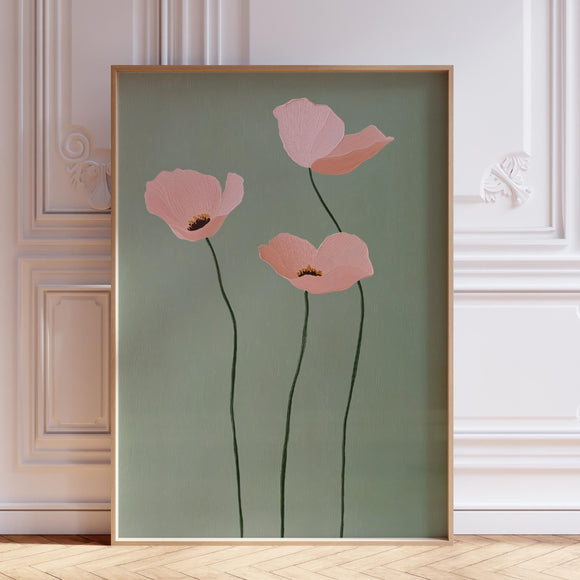 Poppy Flower Wall Art Print