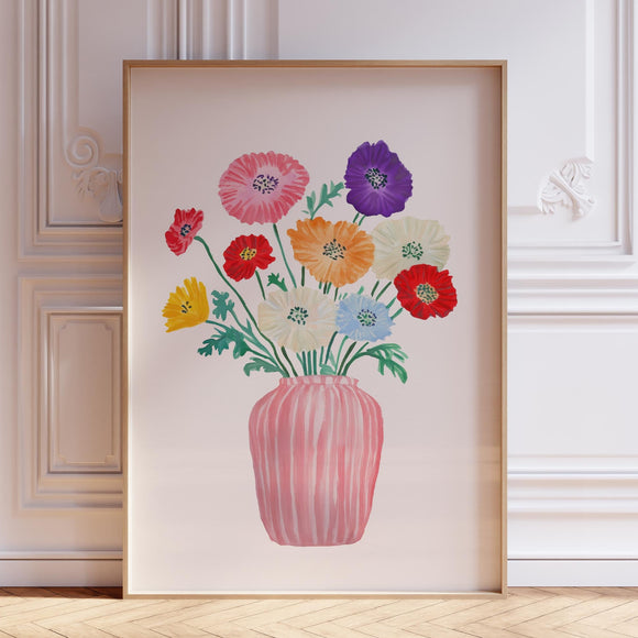 Poppy Flower Wall Art Print