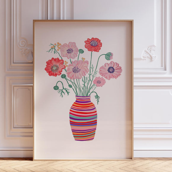 Poppy Flower Wall Art Print
