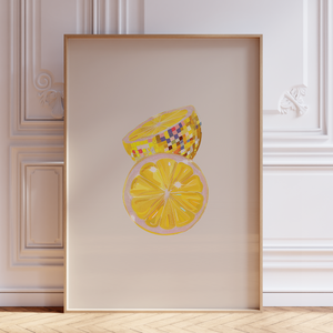 Disco Lemon Wall Art Print