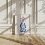 Pink and Blue Champagne Wall Art Print