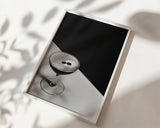 Black and White Espresso Martini Wall Art Print