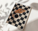 Checkered Coffee Wall Art Print