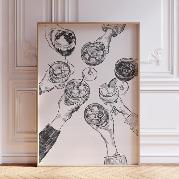 Cheers Wall Art Print