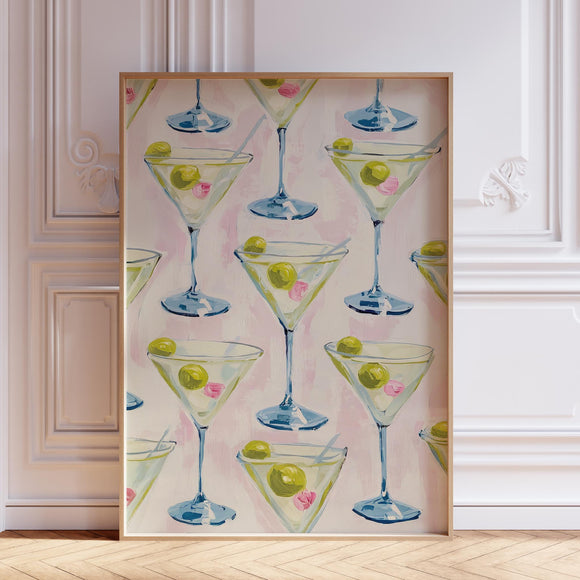 Pink Dirty Martini Wall Art Print