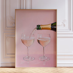 Champagne Wall Art Print