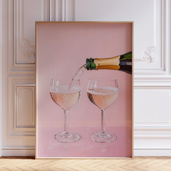 Champagne Wall Art Print