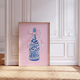 Pink Champagne Wall Art Print
