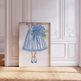 Watercolor Bouquet of Flowers Wall Art Print