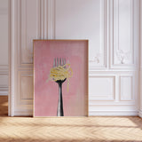 Pink Pasta Wall Art Print