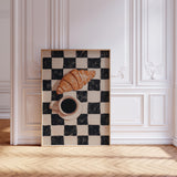 Checkered Coffee Wall Art Print