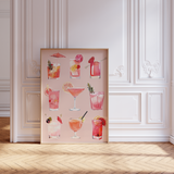 Pink Cocktail Wall Art Print