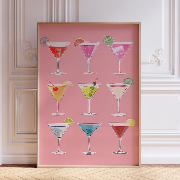 Pink Martini Wall Art Print