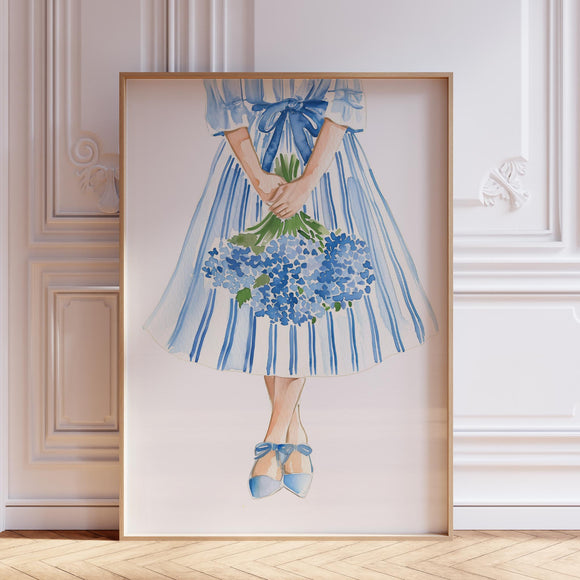 Watercolor Bouquet of Flowers Wall Art Print
