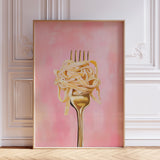 Pink Pasta Wall Art Print