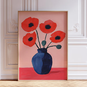 Poppy Flower Wall Art Print