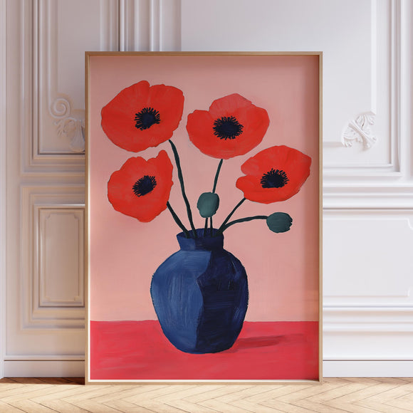 Poppy Flower Wall Art Print