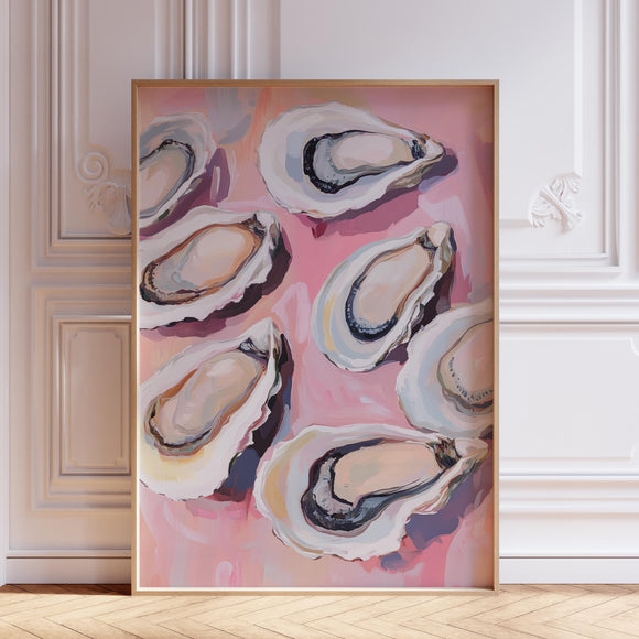 Pink Oyster Wall Art Print