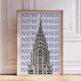 Blue New York Wall Art Print