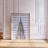 Blue New York Wall Art Print