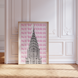 Pink New York Wall Art Print