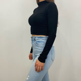 Frankie Mock Neck Crop Top
