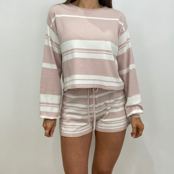 Riley Striped Lounge Top