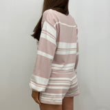 Riley Striped Lounge Top