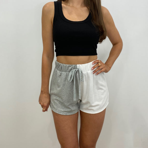 Hazel Color Block High Waisted Lounge Shorts