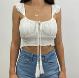 Kayla Ruffled Crop Top