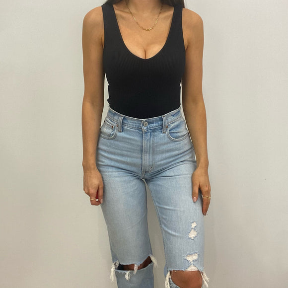 Adele Ribbed Knit Bodysuit