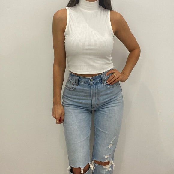 Nova Mock Neck Crop Top