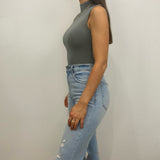 Naomi Mock Neck Sleeveless Bodysuit
