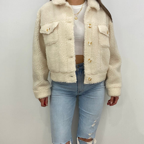 Cali Button Down Sherpa Jacket