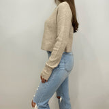 Nola Mock Neck Cropped Sweater