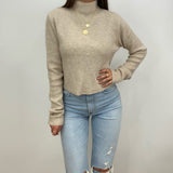 Nola Mock Neck Cropped Sweater