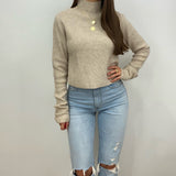 Nola Mock Neck Cropped Sweater