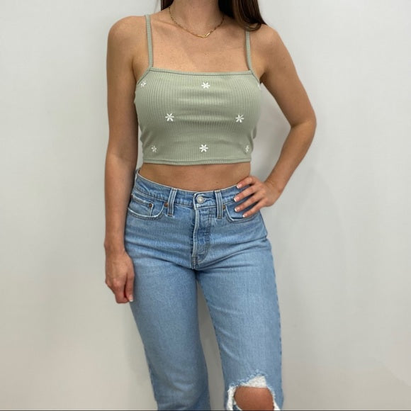 Emely Embroidered Crop Top