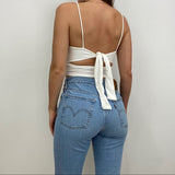 Rylie Rib Knit Twist Crop Top